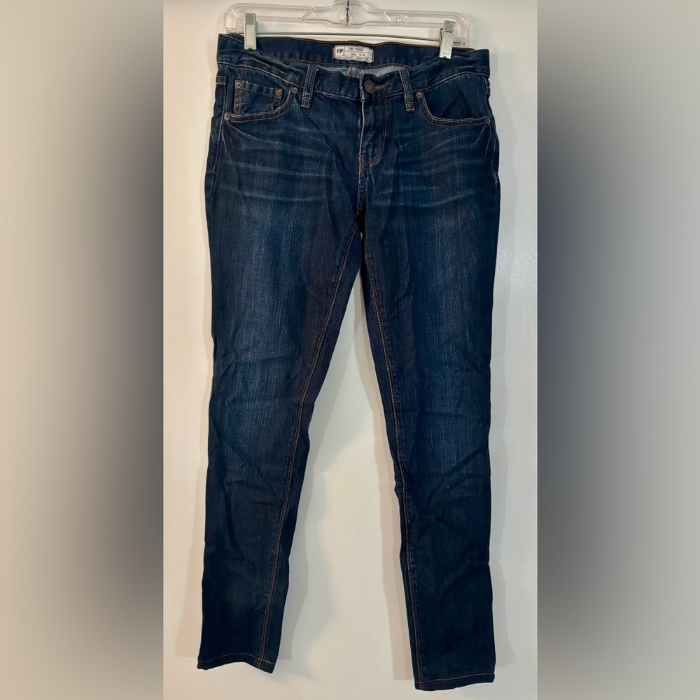 Free People Dark Blue Skinny Jeans